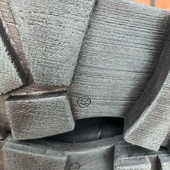 New A.S.98 Larrie Lug Sole Knee High Zip Black Boots Size 40EU/9-9.5US - Picture 6 of 7